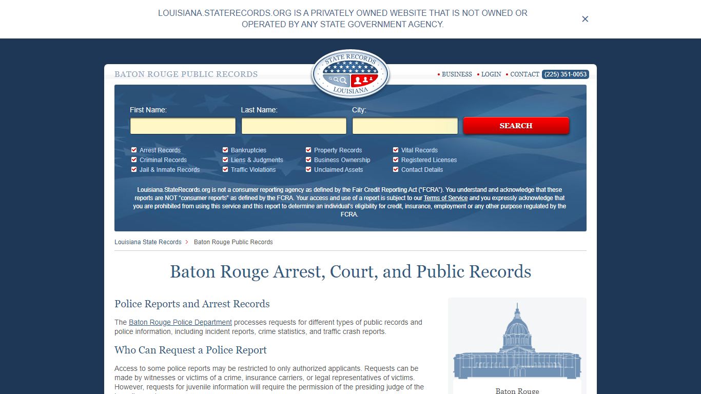 Baton Rouge Arrest and Public Records | Louisiana ...